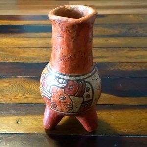 Unique decorative Guatemalan ceramic vase, 'Maya Life' Rare Art Collecti…